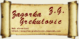 Zagorka Grekulović vizit kartica